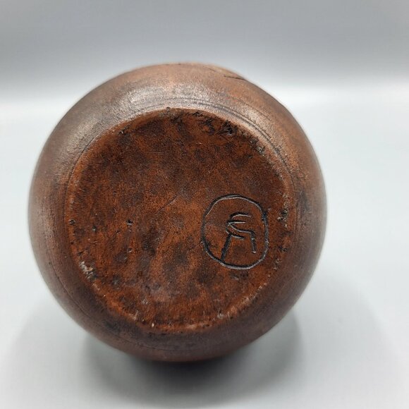 Vintage Signed Terracotta Folk Art Handcrafted Clay Incense Burner Female Figure - Picture 10 of 15